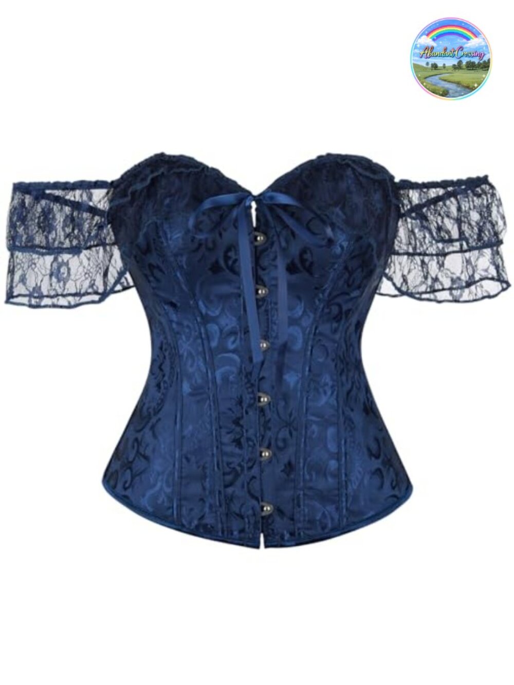 Women's Overbust Lace Up Corset Top Renaissance Costume